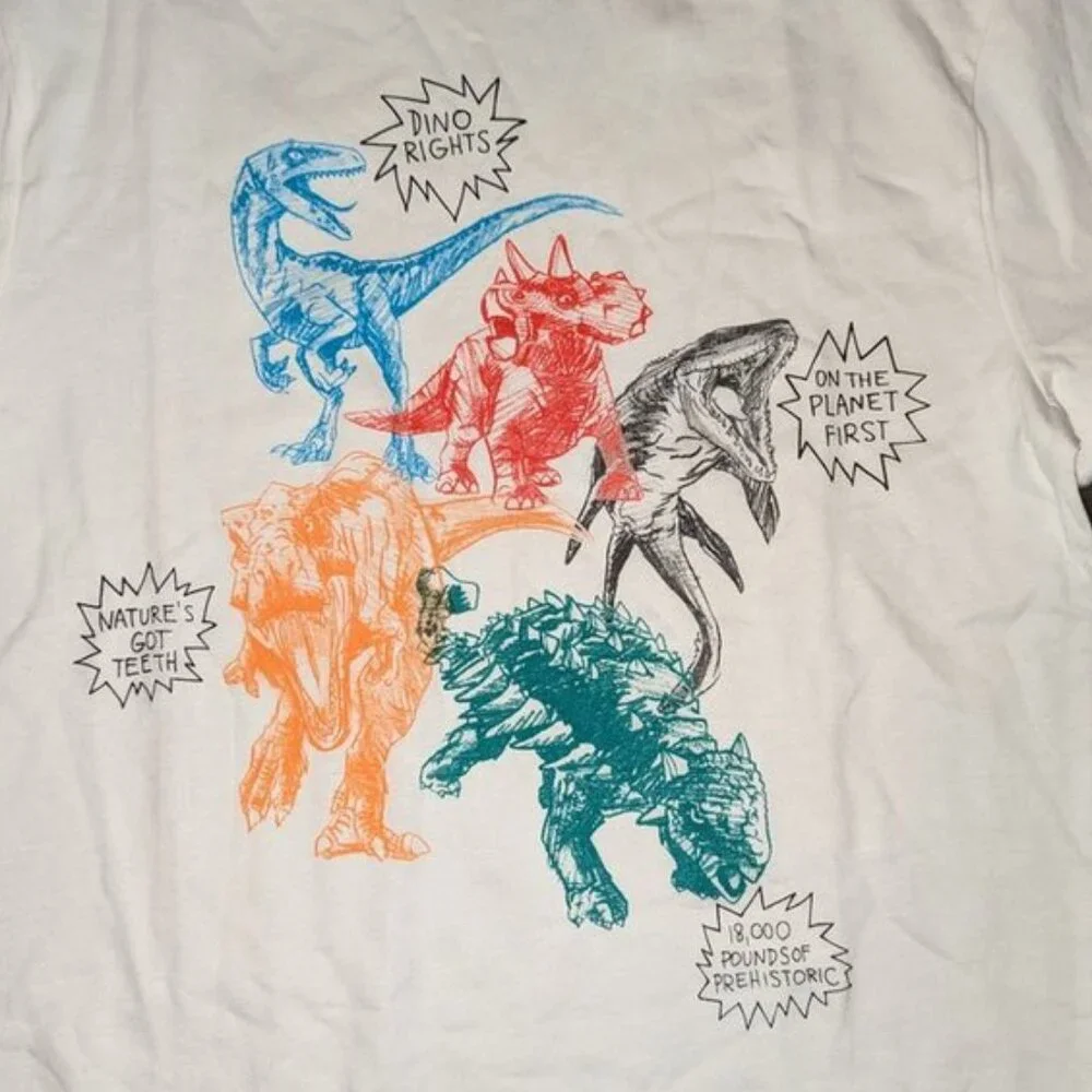 NEW Gymboree Jurassic World Dino Dinosaur Rights T Rex Tyrannosaurus L 10/12 NWT